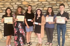 Scholarship Recipients Zoe Burdette, Brookelynn Smithern, Aleya Powell, Tessa Pickle, Alexandria Hasty and Katie Vance